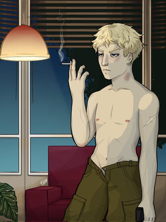 Halfbody + Background